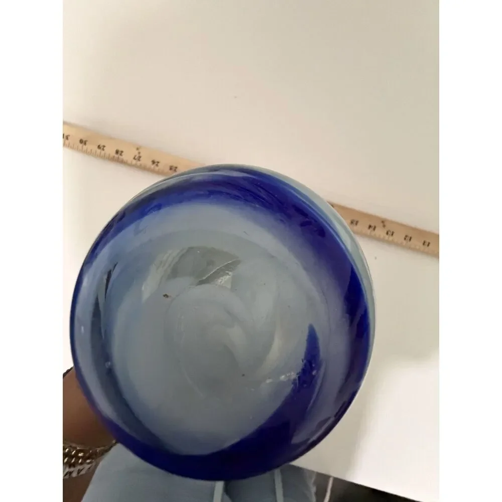 Blown Glass/ Art Glass Swung Vase.
